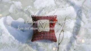 Kari Tapio Tahdon oikean joulun Lyrics [upl. by Ahsehyt416]