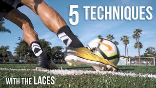 How to Kick a Soccer Ball with the Laces [upl. by Sirroned]