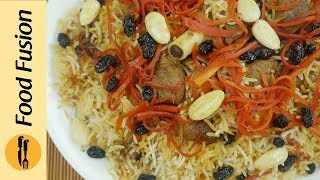 Kabuli Pulao Afghani Pulao Recipe By Food Fusion [upl. by Nhguav]