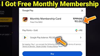 I Got Free Monthly Membership In Freefire From Playstore In 5 Minutes  How To Get Free Membership [upl. by Iona]