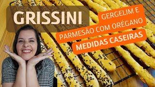 GRISSINI RECEITA FÁCIL SABORES DE GERGELIM E PARMESÃO COM ORÉGANOMEDIDAS CASEIRAS [upl. by Aitsirhc]