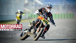 Supermoto Training Hockenheimring onboard Jo Bauer Raptor Racing [upl. by Lebiralc]