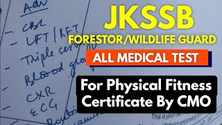 JKSSB ForestorWildlife Guard Medical Tests  JKSSB Forest Physical Fitness Certificate Tests [upl. by Waddington]