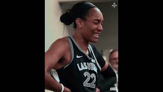 Aja Wilsons Tearful Speech to Aces Teammates After Historic 1000Point Season [upl. by Aicaca]