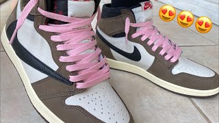 Travis Scott Jordan 1 High Mocha Review PK KIM PK BATCH Honest review [upl. by Haynor]