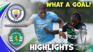 Man City u19 vs Sporting u19  UEFA Youth League  Highlights 05112024 [upl. by Neelahtak26]