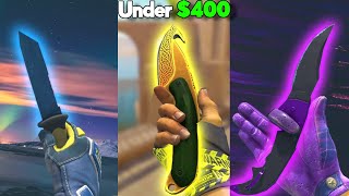 UNIQUE KNIFE amp GLOVE COMBOS Under 400 CS2 BUDGET KNIFE  GLOVES COMBO 2024 [upl. by Hakim]