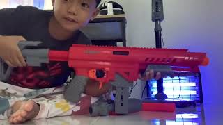 If you cant hear me full volume my new nerf gun its the dartzone max stryker🤯🥳🤩😇 [upl. by Sucramed]