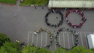 Mise en place des anneaux olympiques pour la semaine olympique  collège René Cassin Gond Pontouvre [upl. by Spector]