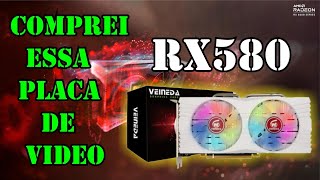 UNBOXING Comprei a Placa de Vídeo VEINEDA RX 580 8GB do ALIEXPRESS [upl. by Brenn]