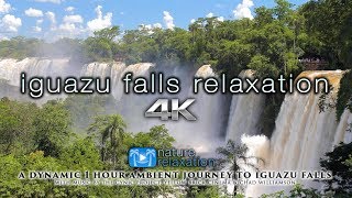 IGUAZU FALLS RELAXATION 4K 1HR Dynamic Ambient Nature Film with Music for Healing amp Stress Relief [upl. by Telfer]