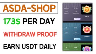 ASDASHOP  New USDT Earning Site Today  Daily Earn USDT with Withdraw Proof [upl. by Recor]