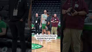 Jayson Tatum and Joe Mazzulla GAME PLANNING at practice [upl. by Attirb]