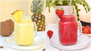 2 RECETTES DE SMOOTHIE POUR L’ÉTÉ  🍍🍓 [upl. by Naitsabas]