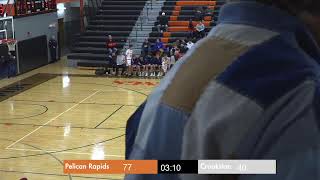 Pelican Rapids High School Boys Basketball Versus Crookston [upl. by Ciaphus]