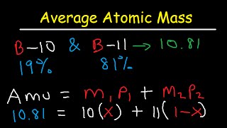 Average Atomic Mass Practice Problems [upl. by Woodcock]