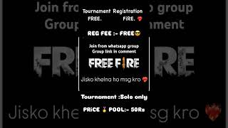 Join free fire tournaments entry free freefire shorts viralshorts [upl. by Jaye912]