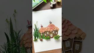 ✨Painting with plants✨ Garden Fairy Tale House [upl. by Labannah]