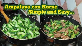 Ampalaya con Karne with Oyster Sauce Simple and Easy Recipe Cooking Vlog [upl. by Solberg565]