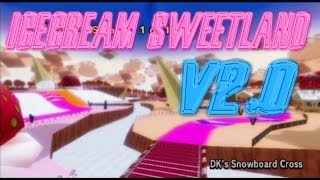 MKWii Custom Track Icecream Sweetland v20 [upl. by Yelekreb852]