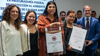 Profepa otorga el Certificado de Calidad Ambiental a la Cámara de Diputados [upl. by Novaelc]