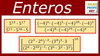 Potenciación de números enteros  Ej 1 2 y 3 [upl. by Mauer322]