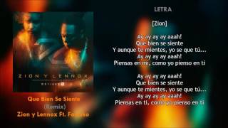 Que Bien Se Siente Letra  Zion y Lennox Ft Farruko  Descarga Mp3 [upl. by Slohcin]