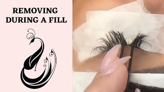 Eyelash Extensions 101 How to Remove old lashes and do a Wispy Mega Volume Fill [upl. by Ettinger]