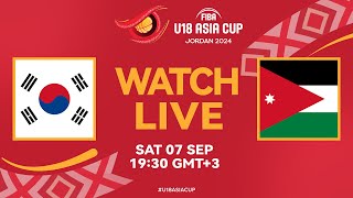 QuarterFinals  Korea v Jordan  Full Basketball Game  FIBA U18 Asia Cup 2024 [upl. by Eesac]