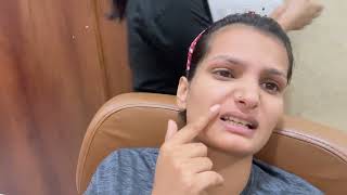 Eyebrow Threading vlog  Eyebrows threading vlog  Indian women hair cut [upl. by Grobe]