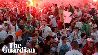 Algeria fans around the world celebrate Africa Cup of Nations win [upl. by Ahsaet316]