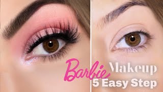 Barbie Girl Eye Makeup in 5 EASY STEPS  How To Apply Eye Makeup [upl. by Jan]