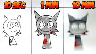 Drawing Dark Gray from INCREDIBOX SPRUNKI in 10 min [upl. by Eicak439]