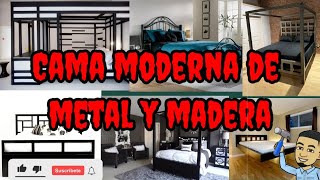 50 cama de hierro y madera🛏️🥰 Ideas de cama moderna 🚀 [upl. by Eetnod]