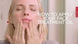 How to apply your face treatment oil  Clarins [upl. by Algernon]