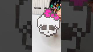 Skeleton 💀 mini Pixel Art Idea pixelart art trend drawing skeleton [upl. by Leahey300]