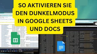 So aktivieren Sie den Dunkelmodus in Google Sheets und Docs [upl. by Tracay]