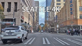 Driving Downtown  Seattle 4K  USA [upl. by Annayat]