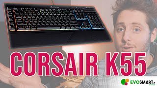 CORSAIR K55 RGB recensione gaming keyoboard [upl. by Kassel443]