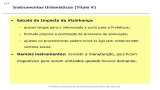 Instrumentos Urbanísticos do Estatuto da Cidade [upl. by Imuyam]