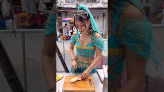 Beautiful Puy Roti Lady Bangkok Thailand Make Banana Pancake Thai Street Food [upl. by Aveer]