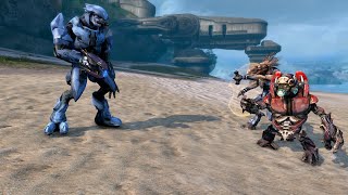 Halo CE Anniversary  Elites VS Jackals and Grunts [upl. by Poore772]