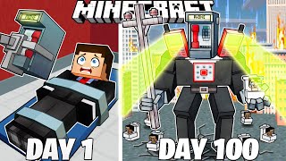 I Survived 100 Days as a PHONEMAN in HARDCORE Minecraft [upl. by Eintruoc]