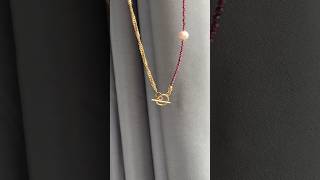 Making a lovely garnet necklace with pearlsMusic OpheliaWilde diy beads crystals garnet [upl. by Carry]