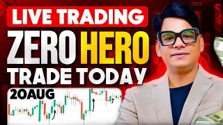 🔴20 Aug zero hero live trading bank nifty trading optionstrading trading livetrading fyers [upl. by Leinnad]