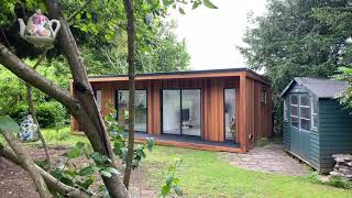 Garden studio in Tadworth 8 m x 375 m separated into two areas hang out area and home workshop [upl. by Retsel]