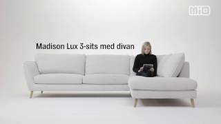 Soffa Madison Lux 3sits med divan Mio [upl. by Hawley]