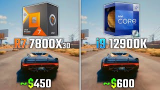 RYZEN 7 7800X3D vs INTEL i912900K  Test in 6 Games [upl. by Atileda]