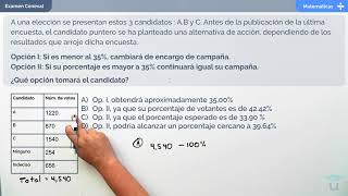 Examen CENEVAL Resuelto I Problema 30 [upl. by Ahsaeym]