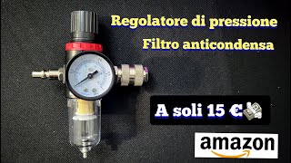 Regolatore di pressione con filtro anticondensa afr2000  compressore  air water separator amazon [upl. by Nonah]